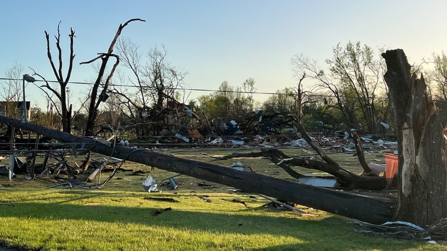 Tornado damage in Andover, Kansas