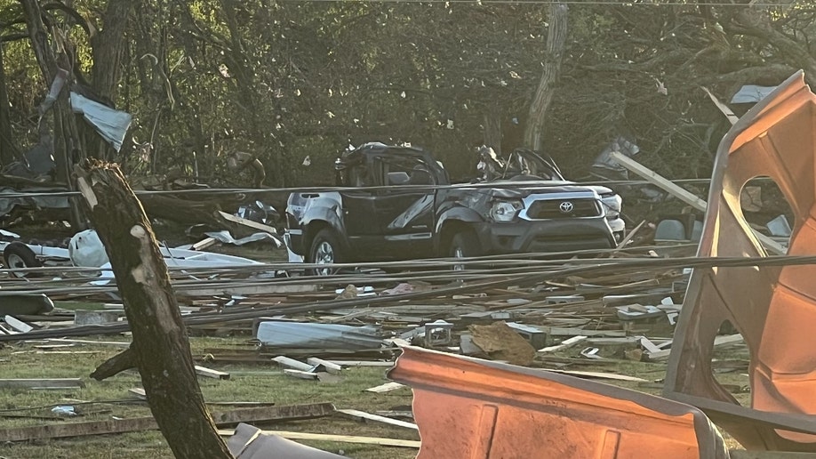 Tornado damage in Andover, Kansas