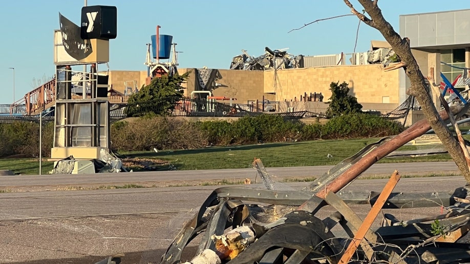 Tornado damage in Andover, Kansas