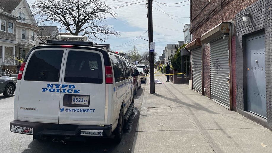 Photo shows scene outside Queens murder suspect David Bonola's home. (Fox News Digital)