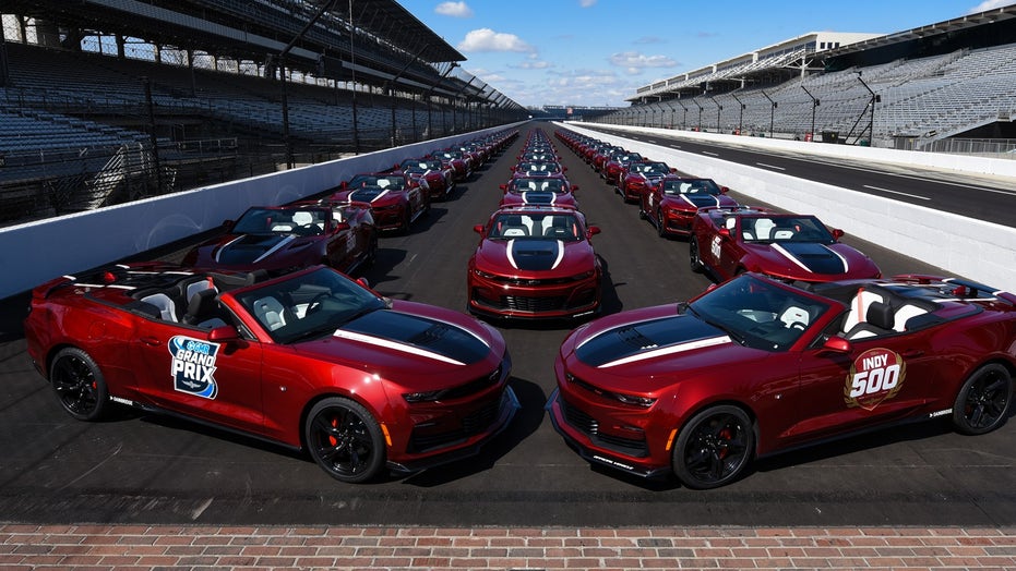 Party time: Chevrolet Camaro SS Indy 500 festival cars hit the brickyard