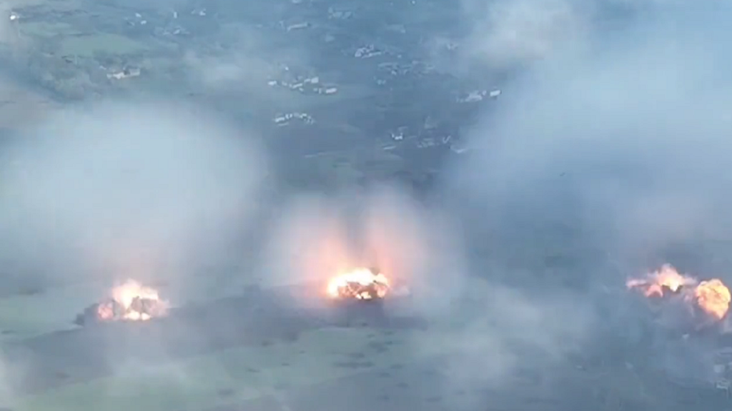 Ukraine video reveals devastating, massive Russian explosions