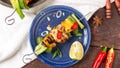 Grilled Teriyaki Chicken Pineapple Skewers by Shawn Gavin of Slofoodgroup