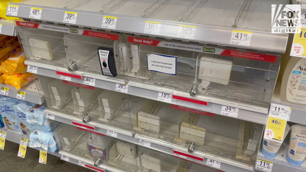 Empty shelves show formula crisis