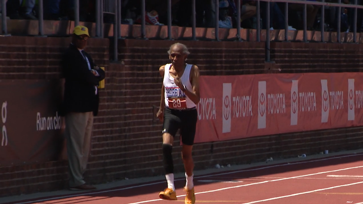 100-Year-Old Lester Wright Runs in Penn Relays