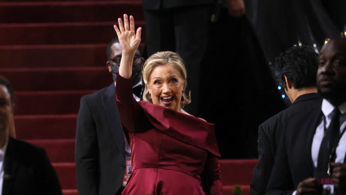 Hillary Clinton arrives at the In America: An Anthology of Fashion themed Met Gala at the Metropolitan Museum of Art in New York City, New York, U.S., May 2, 2022.