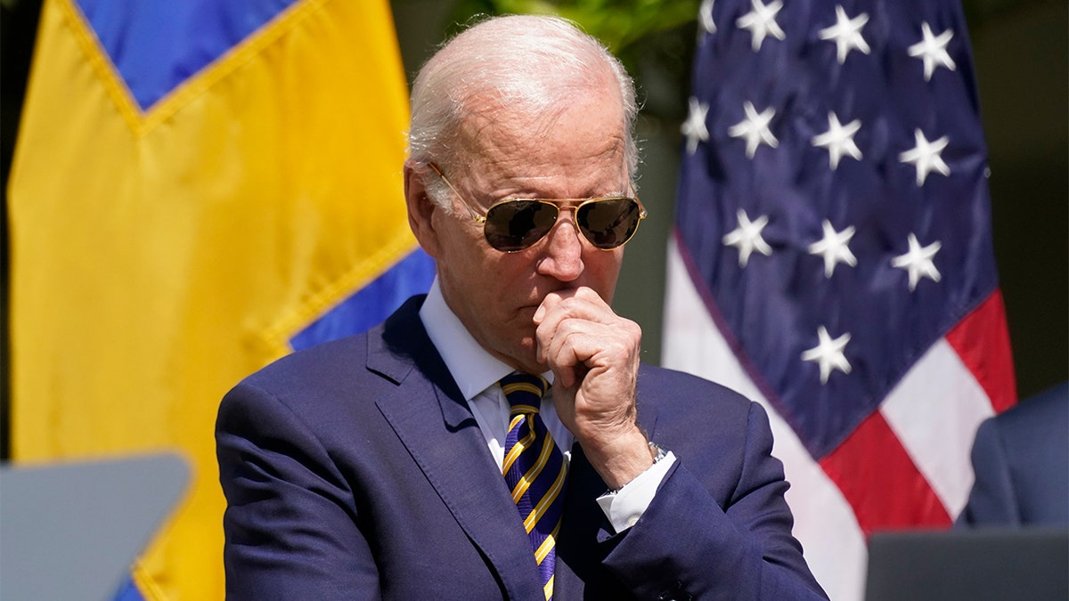 President Biden in the White House Rose Garden