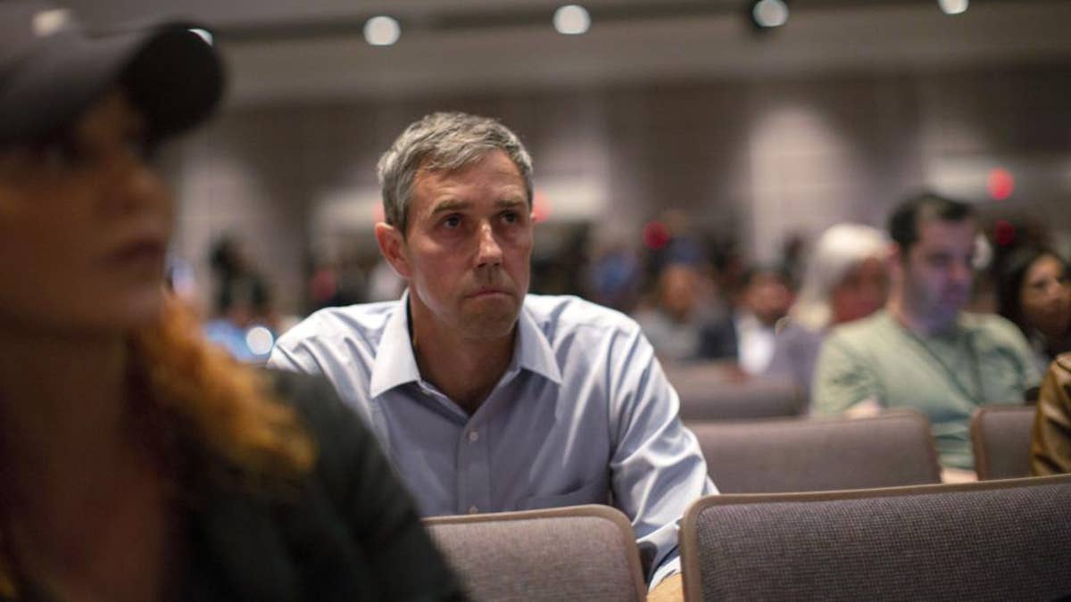 Beto O'Rourke sits at Texas press conference