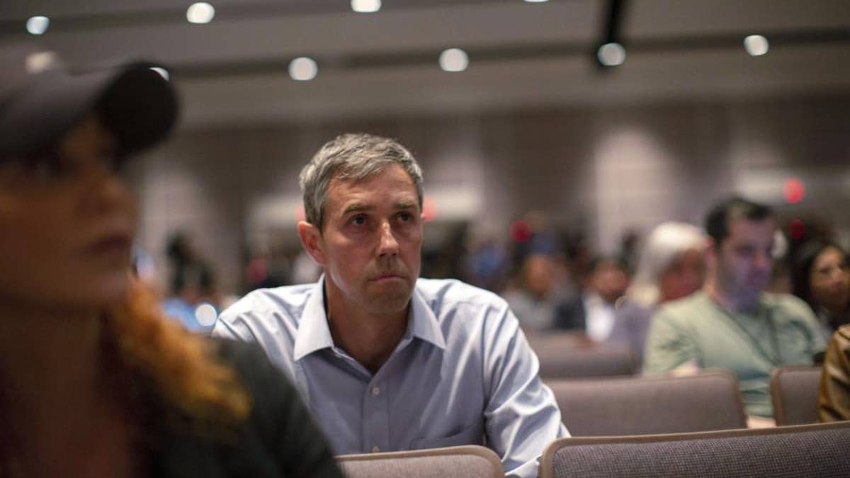 Beto O'Rourke sits at Texas press conference