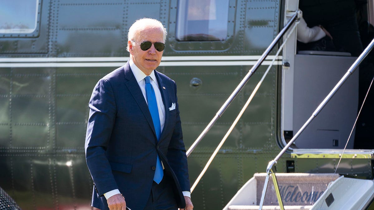 President Joe Biden arrives at the White House from a weekend trip to his Delaware home, May 9, 2022.