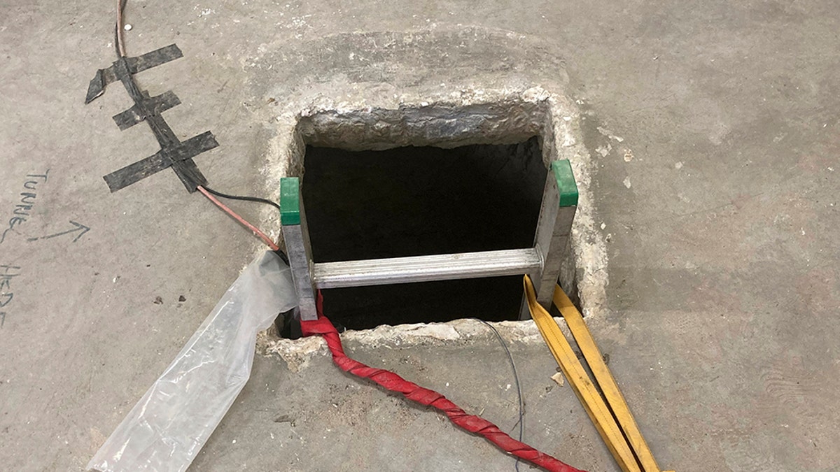 The opening of a cross-border tunnel between Mexico's Tijuana into the San Diego area is seen on Monday, May 16, 2022.