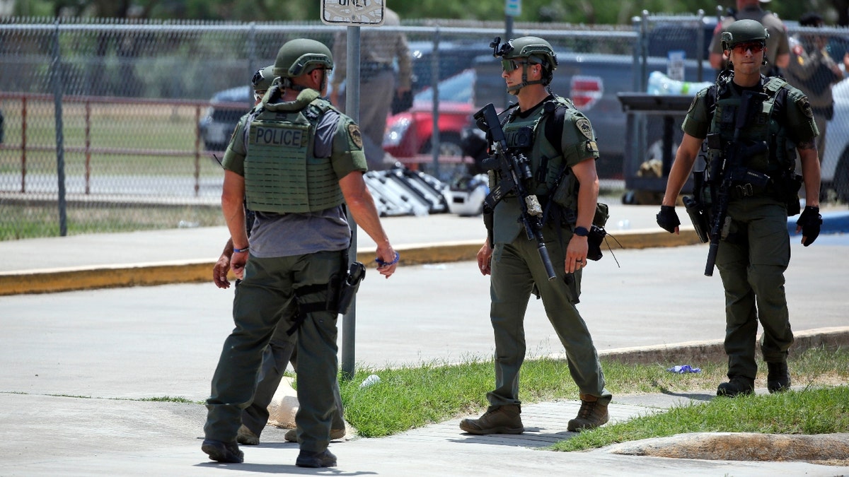 Law enforcement following Robb Elementary Texas shooting