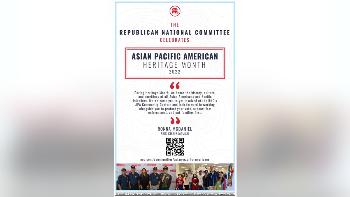 The RNC is running ads in national and local newspapers in key battleground states with large APA populations.