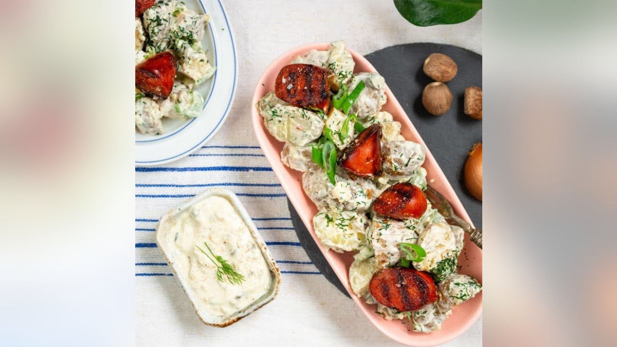 BBQ chorizo potato salad