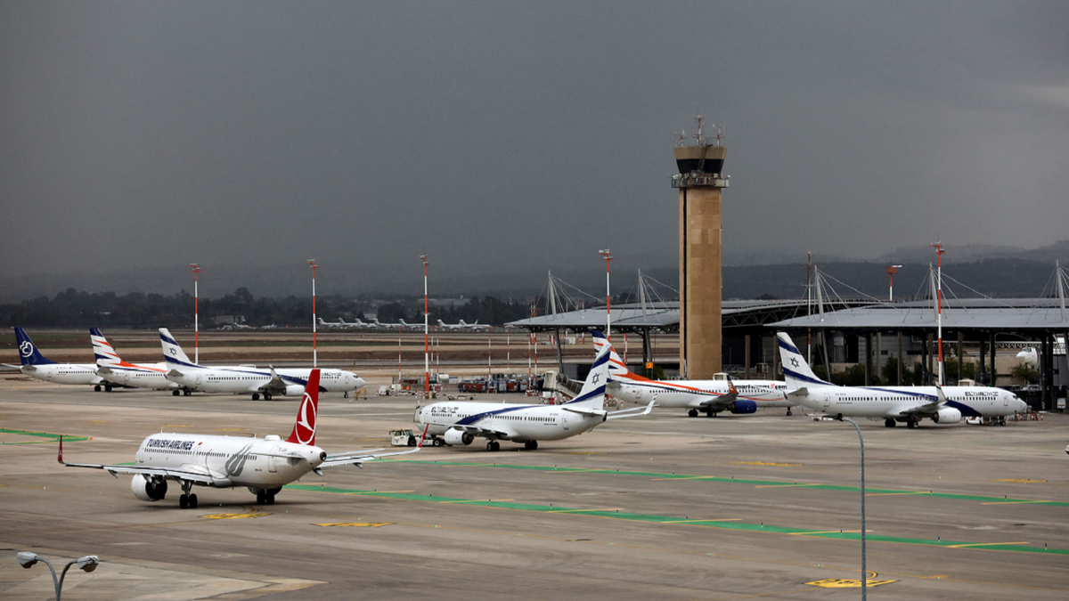 The aircraft was grounded at Ben Gurion Airport, shown here in December 2021.