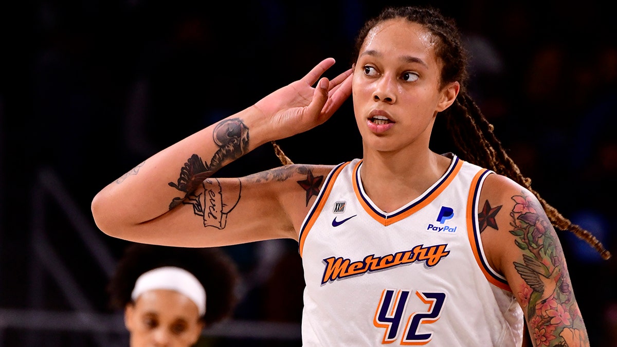 Brittney Griner celebrates