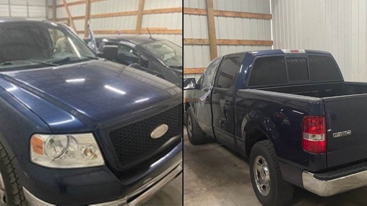 Photo provided by USMS on May 9, 2022, shows the 2006 Ford F-150 had been abandoned at a car wash in the 2000 block of South Weinbach Avenue in Evansville.