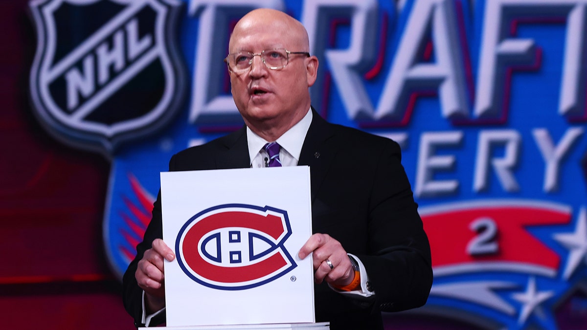 National Hockey League Deputy Commissioner Bill Daly announces the Montreal Canadiens #1 overall draft position during the 2022 NHL Draft Lottery on May 10, 2022 at the NHL Network's studio in Secaucus, New Jersey.