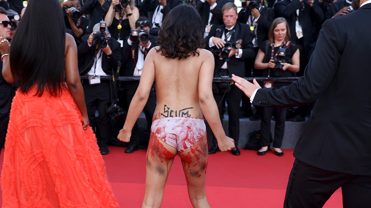 cannes film festival protester