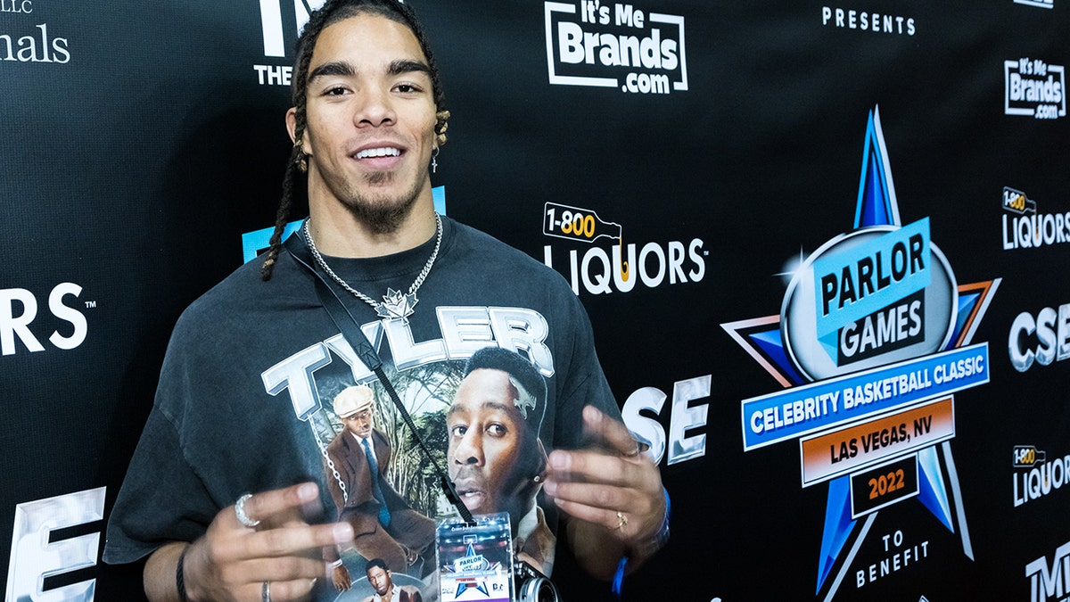 Pittsburgh Steelers wide receiver Chase Claypool attends the 2022 Parlor Games Celebrity Basketball Classic at the Cox Pavilion on April 30, 2022 in Las Vegas, Nevada.