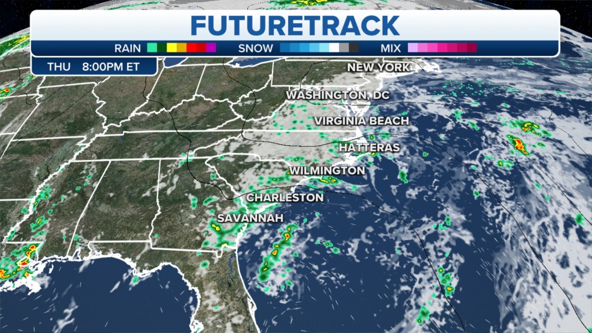 East Coast weather map