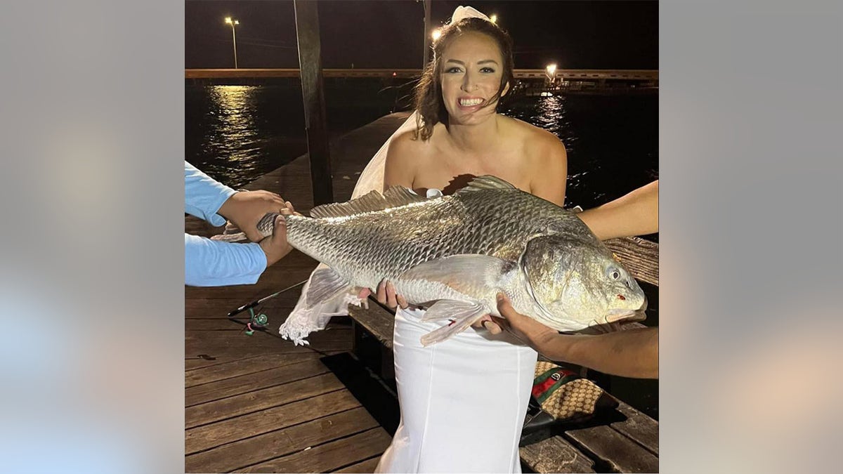 bride and her fish