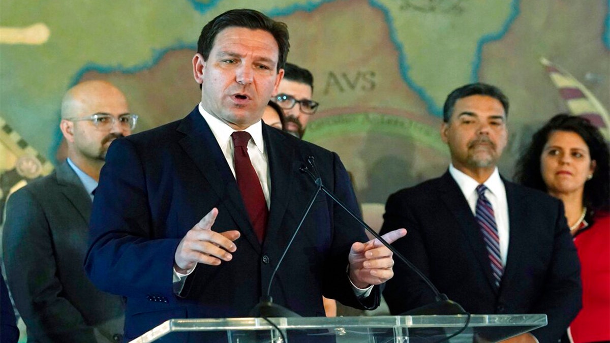 Ron DeSantis speaking in Miami