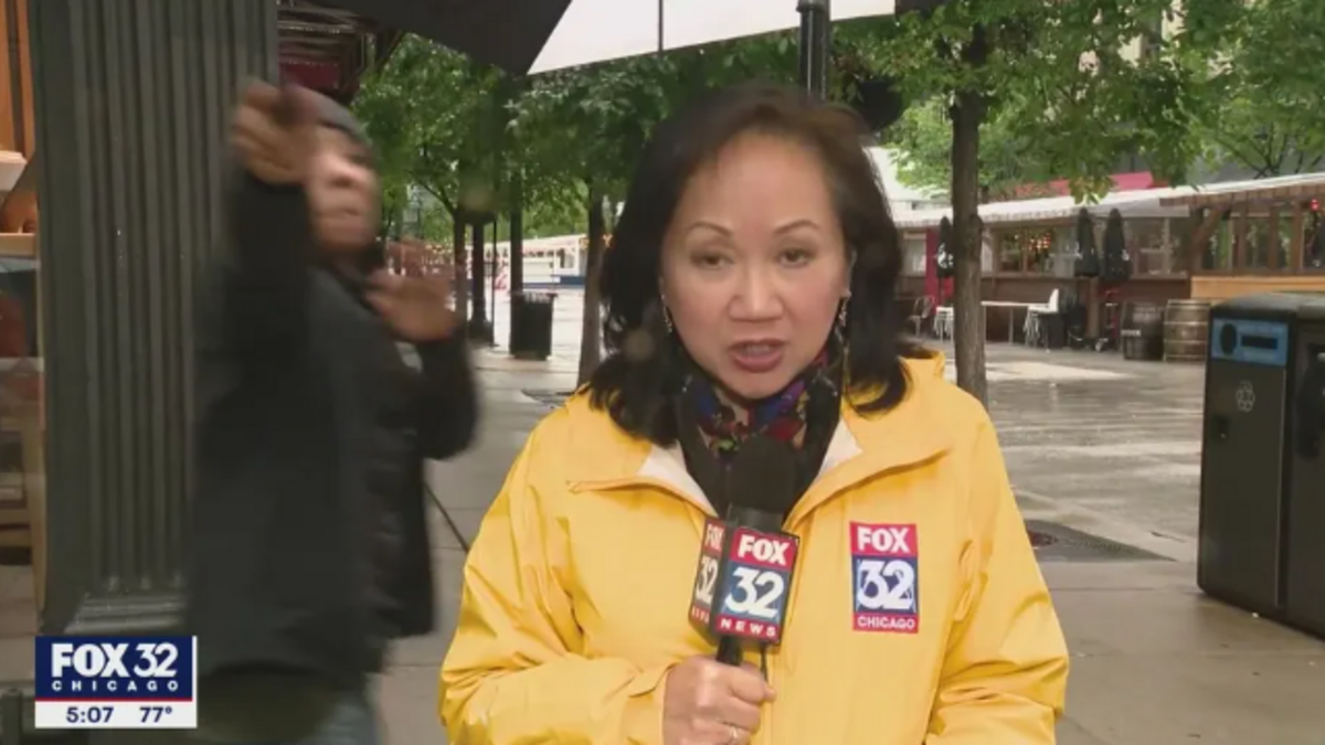 Joanie Lum of Fox 32 Chicago live report