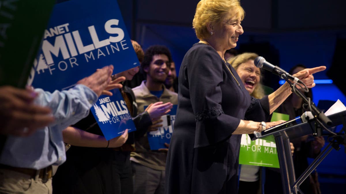 Democratic Maine Gov. Janet Mills gives victory speech