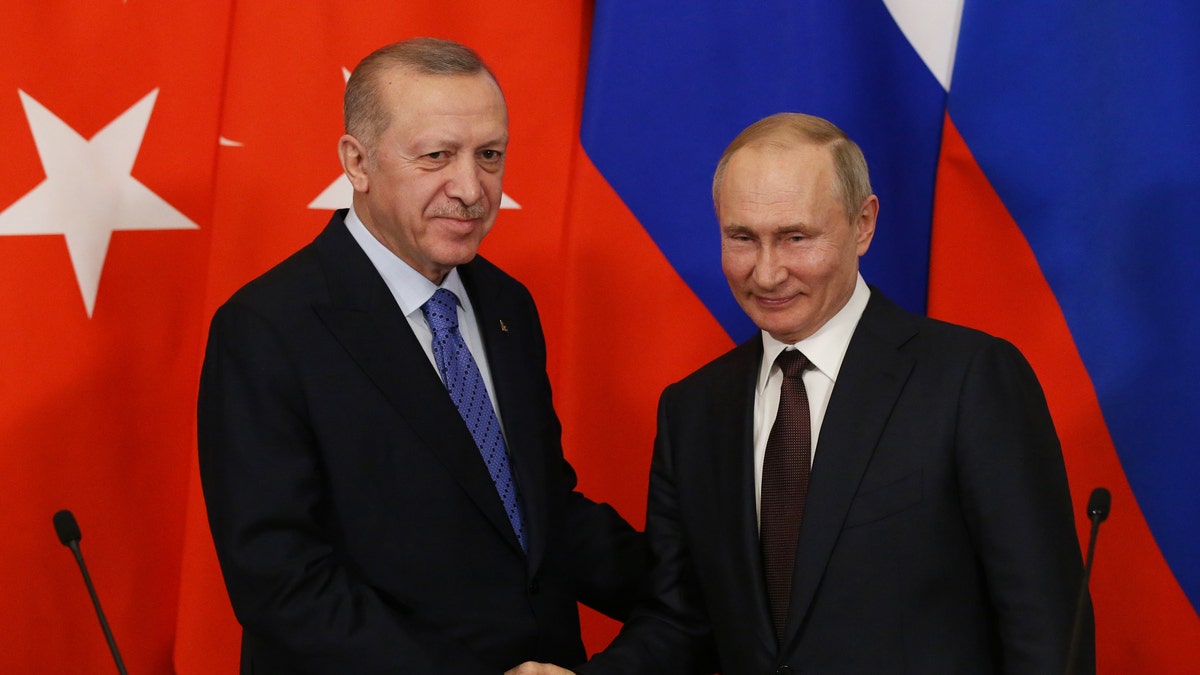 Russian President Vladimir Putin Turkish President Recep Tayyip Erdogan