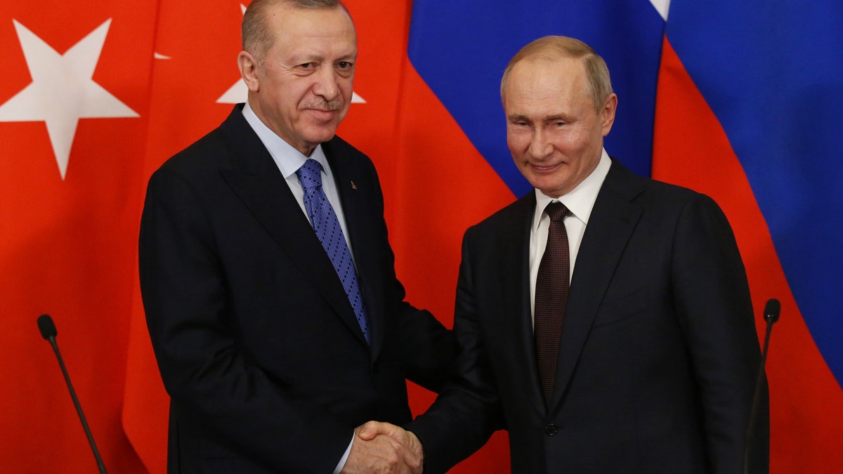 Russian President Vladimir Putin Turkish President Recep Tayyip Erdogan