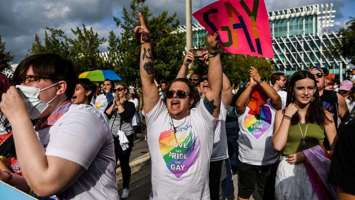 LGBTQ activists protest against Florida parental rights bill