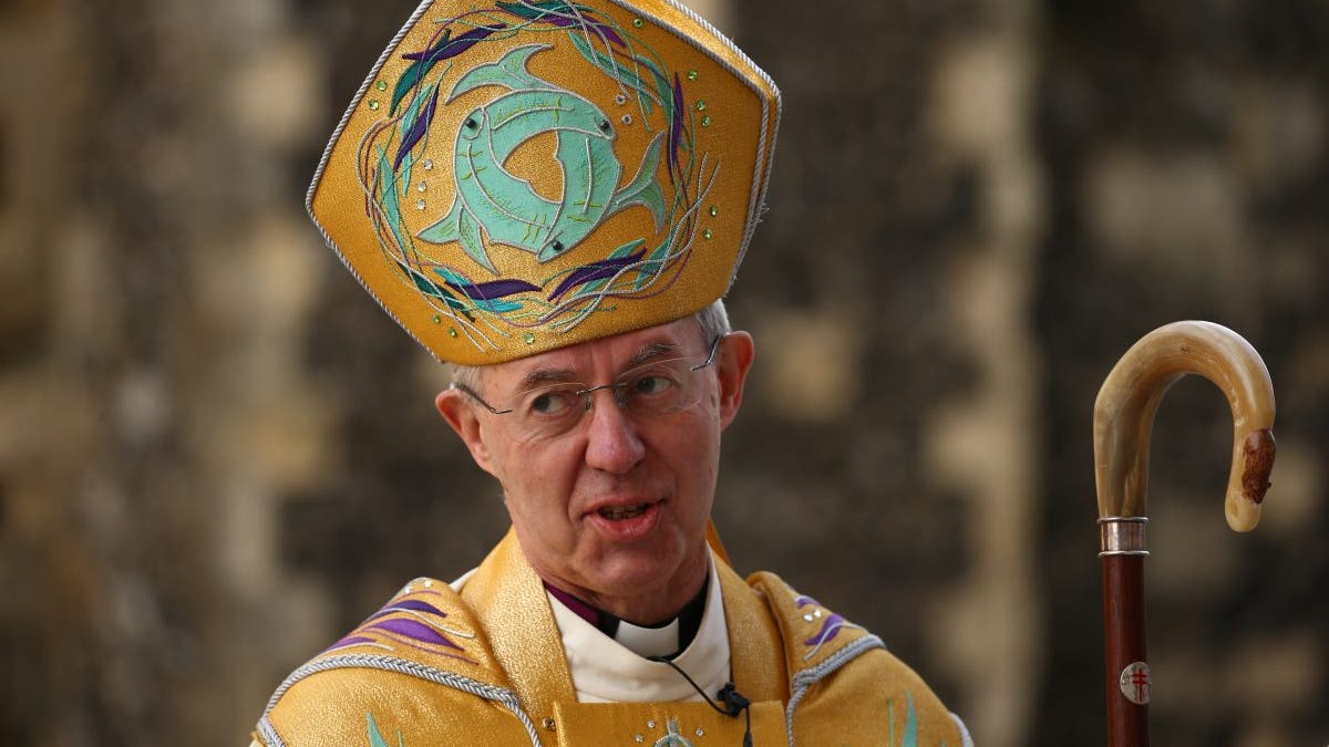 Justin Welby, archbishop of Canterbury wearing vestments