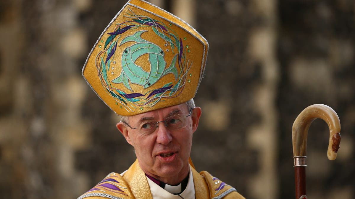 Justin Welby, archbishop of Canterbury wearing vestments