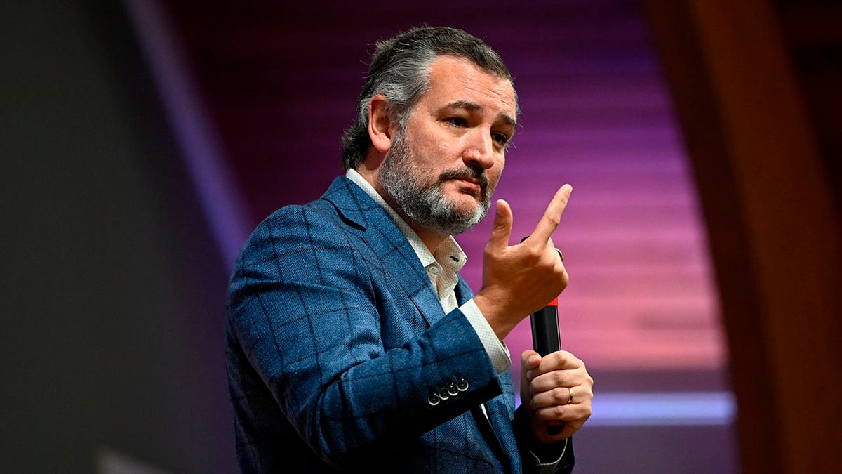 Senator Ted Cruz, a Republican from Texas, speaks during a 'Faith & Freedom' rally with Josh Mandel, U.S. Republican senate candidate for Ohio, in Columbus, Ohio, U.S., on Saturday, April 30, 2022.