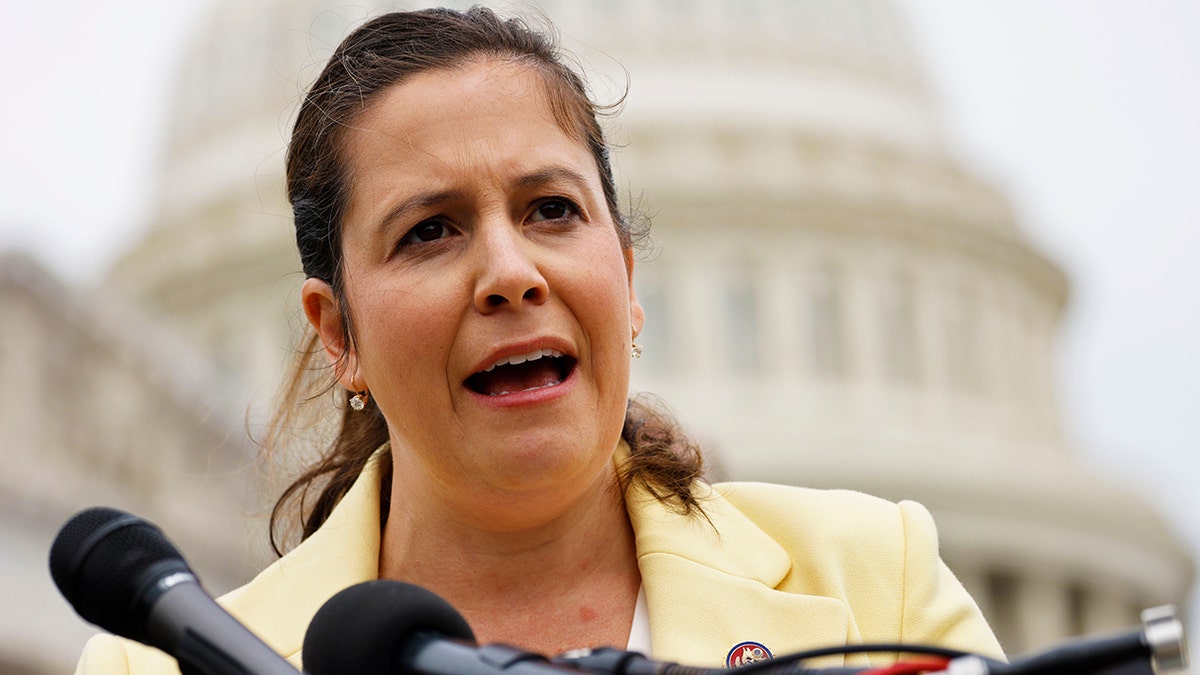 Rep. Elise Stefanik, R-N.Y., speaks during a news conference about the shortage of baby formula outside the US Capitol in Washington, D.C., US, on Thursday, May 12, 2022.