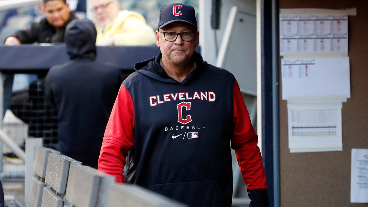 Terry Francona looks on before a game