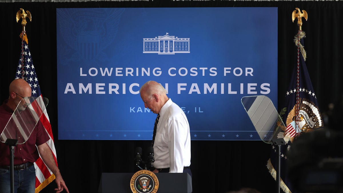 President Biden speaks at the O'Connor Grain Farm.