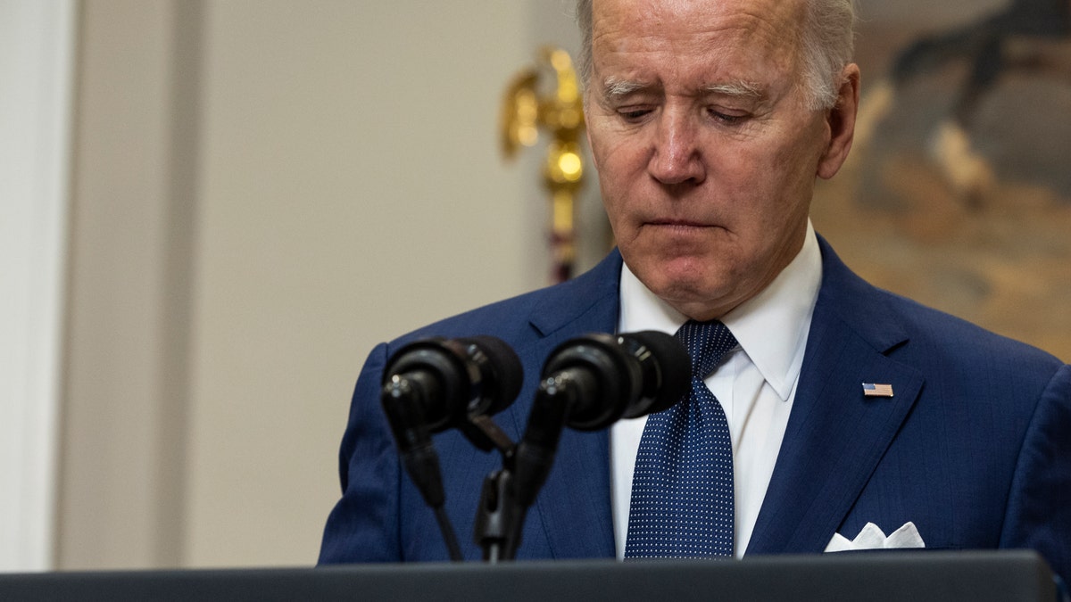 President Joe Biden speaks on the Texas school shooting