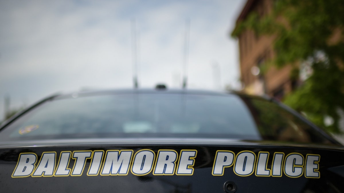 A Baltimore Police vehicle is seen on Thursday, May 4, 2017, in Baltimore, MD.
