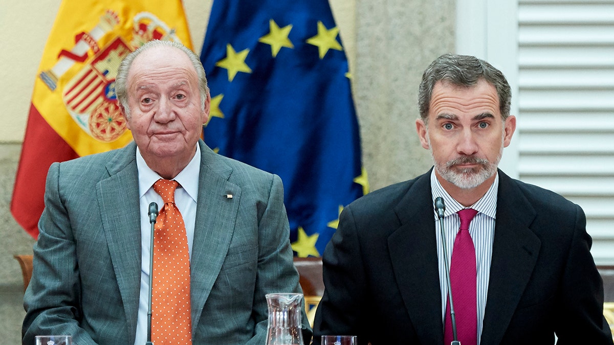 Spain's former King Juan Carlos King Felipe