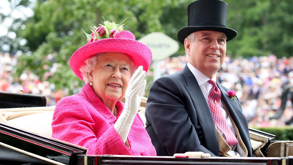 Prince Andrew Queen Elizabeth Trooping the Colour