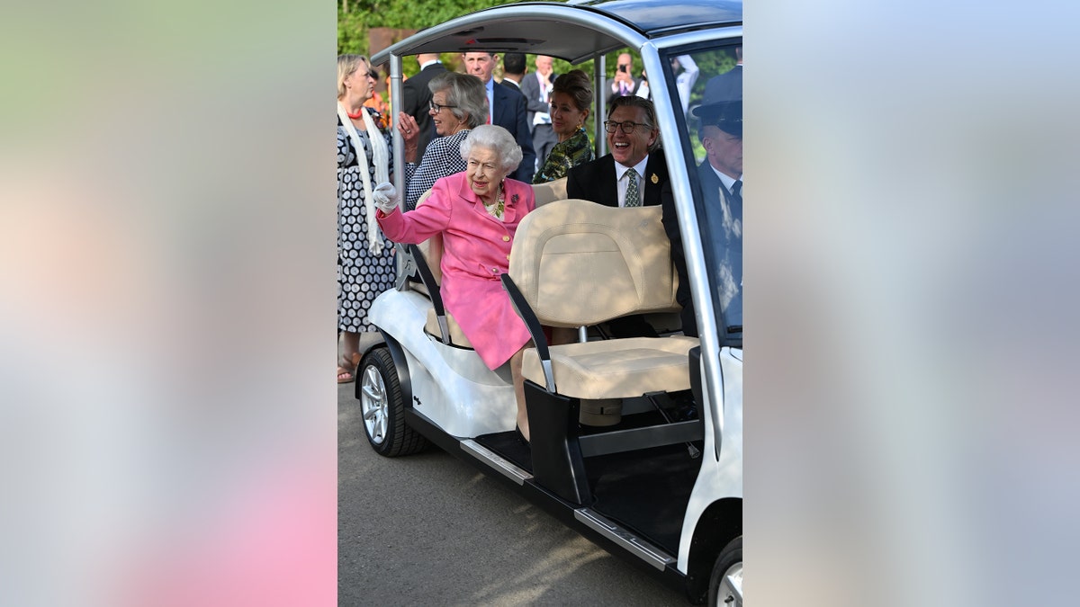 Queen Elizabeth golf cart