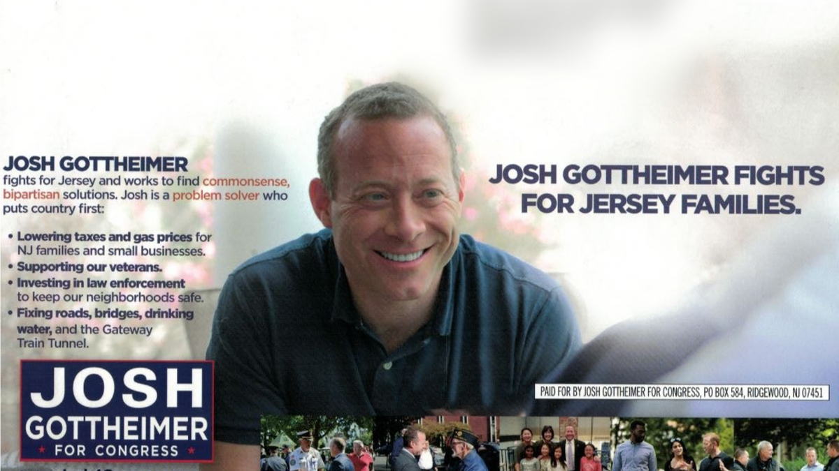 Gottheimer campaign mailer sent to Republicans in New Jersey.