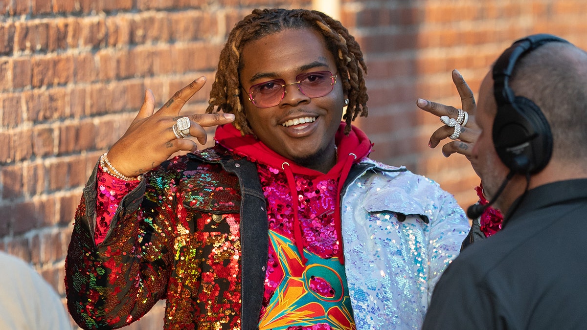 Rapper Gunna is seen at 'Jimmy Kimmel Live' on March 25, 2019, in Los Angeles, California.