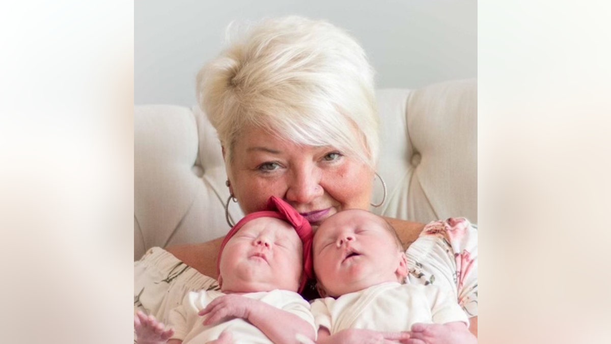 Tracy Cheatham and her twin grandchildren