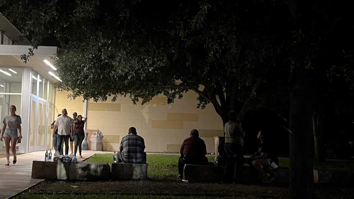 Families at Uvalde Civic Center after Robb Elementary shooting