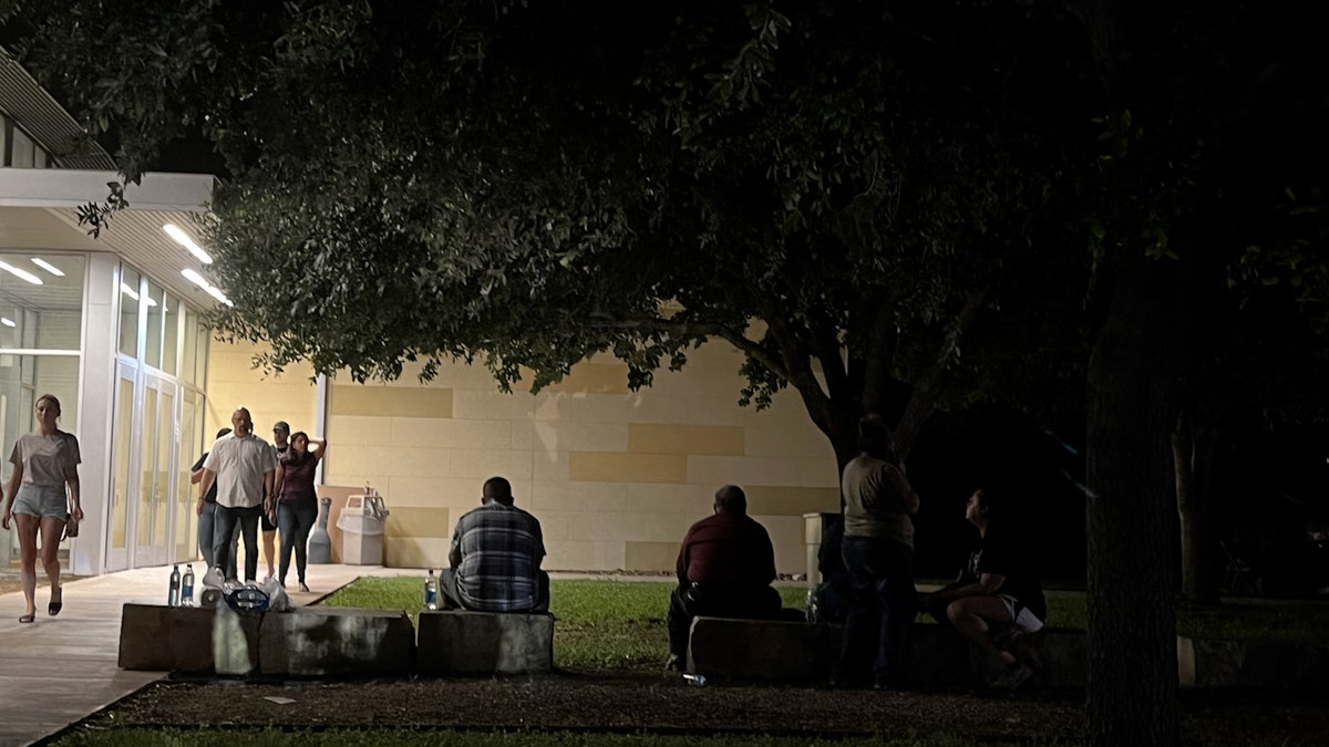 Families at Uvalde Civic Center after Robb Elementary shooting