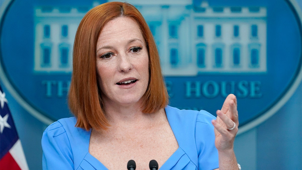 White House press secretary Jen Psaki speaks during the daily briefing at the White House in Washington, Thursday, May 12, 2022. (AP Photo/Susan Walsh)