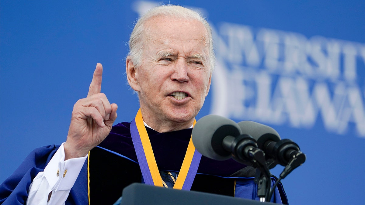 President Biden speaks at the University of Delaware commencement ceremony